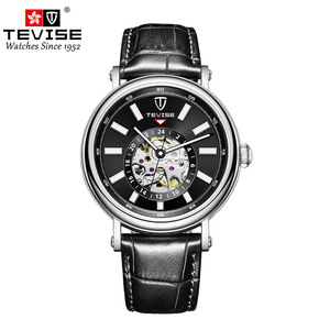 Nouvelle arrivée Montre automatique squelette lumineuse étanche en cuir véritable pour homme - Product Image 4
