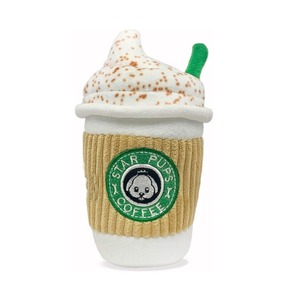 Jouets à mâcher pour chiots en peluche douce, écologiques, durables, interactifs, mignons, en forme de tasse à café, de luxe, qui couinent, avec un design de dessin animé - Product Image 5