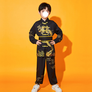 Kinder Tai Nese Wettkampf Kampfkunst-Trainingsanzug Chinesischer Traditioneller Drachentanz Schulsport Nese Kung Fu Auftrittskostüm - Product Image 3