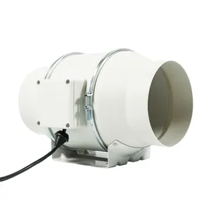 Ventilador plástico do impulsionador da ventilação, 5 "polegadas da ventilação na linha para o crescimento da tenda com baixo ruído