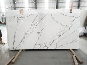 GOLDTOP OEM/ODM Encimera de Cuarzo Artificial Calacatta Blanca Moderna, Diseño Paonazzo Verona para Uso en Villas, Resistente al Calor - Product Image 1