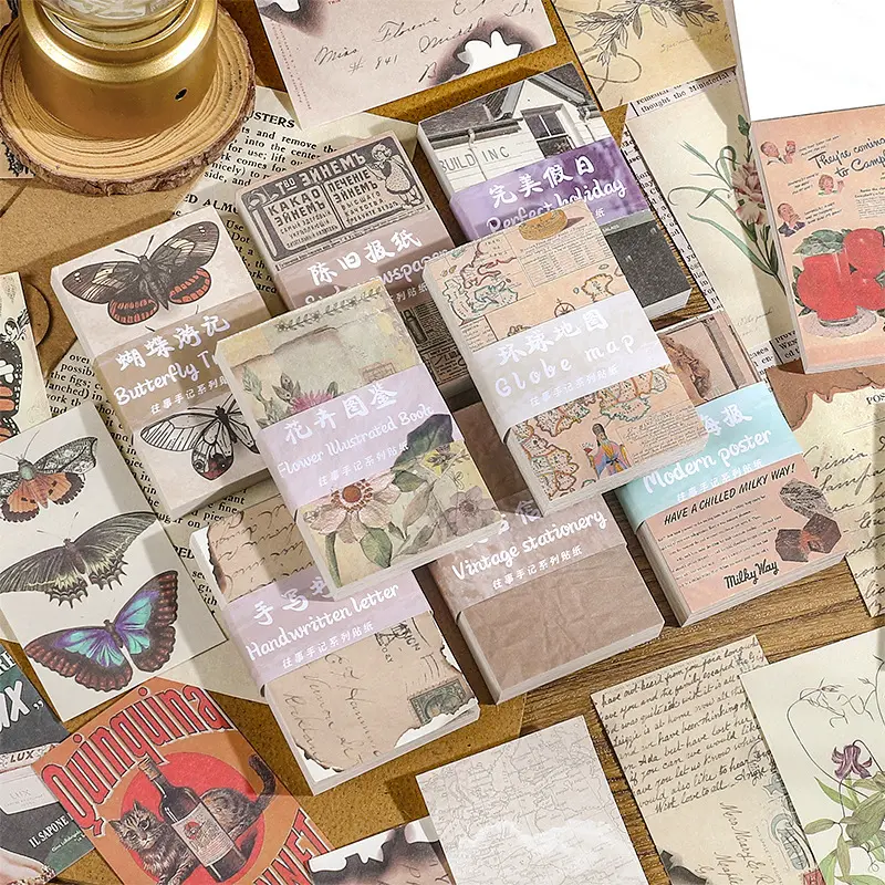 Vintage Scrapbook Acessórios Set Decorativo Scrapbook Paper Scrapbook Paper para DIY Decorativa Foto Álbuns Calendário Notebooks