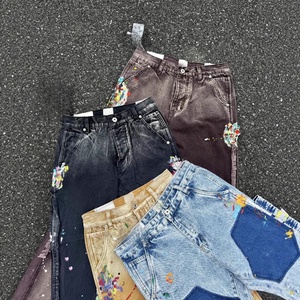 Pantalones de chándal acampanados de alta calidad para <span class=keywords><strong>hombre</strong></span>, elásticos, apilados, 100% algodón, estilo vintage, desgastados, de mezclilla. - Product Image 5