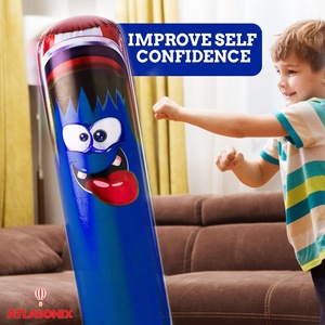 Saco de Boxeo Inflable, Equipo de Entrenamiento de Boxeo Inflable, Saco de Boxeo Independiente para Juegos Familiares Divertidos para Niños - Product Image 5