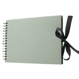 A4 DIY Scrapbooking Set avec 40 Pages Noires Scrapbook Album <span class=keywords><strong>Photo</strong></span> et Livre d'Or de Mariage Reliure <span class=keywords><strong>en</strong></span> Spirale pour <span class=keywords><strong>Croquis</strong></span> au Crayon - Product Image 5