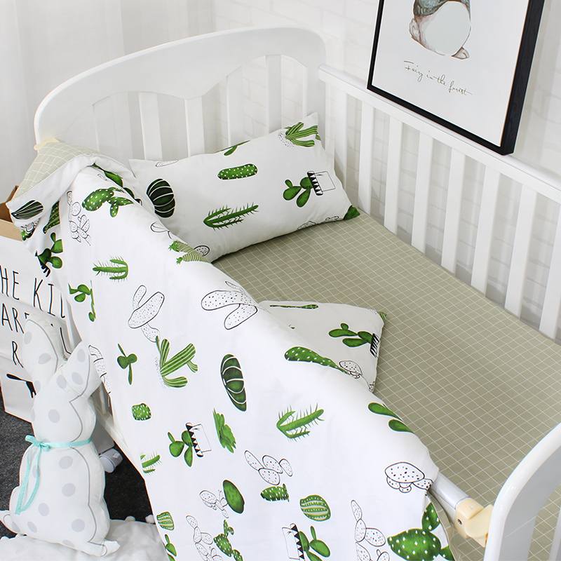 coton bébé garçon fille pépinière dormir drap de lit housse de couette lit bébé literie ensemble 3 pièces pour bébé