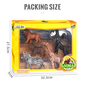 Modèles d'animaux sauvages statiques en plastique Learning Resources, figurines d'animaux de zoo, lot de 6 petits jouets d'animaux sauvages en PVC pour les tout-petits de 1 à 3 ans et de 3 à 5 ans - Product Image 6
