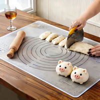 Tapis de pâtisserie en silicone liquide sans BPA, transparent, pour la cuisson et le roulage, conforme aux normes LFGB, REACH et FDA, vente en gros