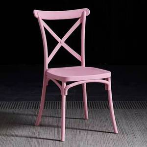Indoor Outdoor Stackable Plastic Resin Cross Back Hotel Restaurant <b>Dining</b> <b>Chairs</b> - Product Image 6