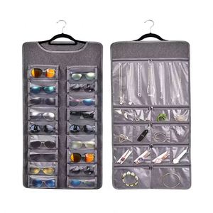 2026 Hot Visible Quality Multi Pockets <b>Glasses</b> Storage <b>Rack</b> Jewelry Storage Bag Closet Hanging Storage Bag for Bedroom - Product Image 1