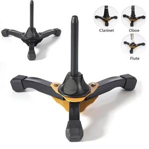 Soporte Plegable de Tres Patas para Clarinete, <span class=keywords><strong>Flauta</strong></span> y Oboe para Instrumentos de Viento Madera - Soporte Portátil para Instrumentos de Viento Madera - Product Image 1