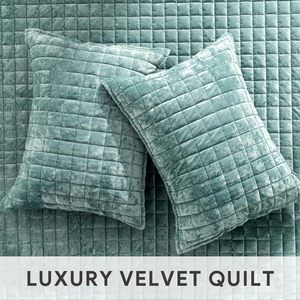 Colcha de terciopelo de lujo, conjunto de edredón de terciopelo a cuadros verde agua, colcha suave y transpirable para las <span class=keywords><strong>4</strong></span> estaciones - Product Image 5
