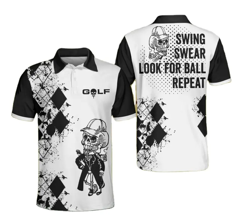 Оптовая продажа, Высококачественная простая повседневная рубашка-поло для гольфа с индивидуальным логотипом, простая рубашка-поло из полиэстера с 3D цифровой печатью для мужчин
