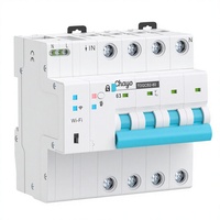 Interruptor de Aire RCBO Inteligente con Medición de Energía, de Cobre, Montaje en Riel, Control Remoto por Teléfono Móvil, para Interiores, 230V/400V