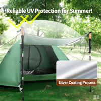 Tente de camping, tente double couche, protection solaire, protection contre la pluie en extérieur, randonnée et bâche imperméable 2-en-1