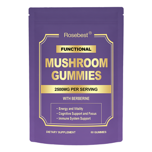 Complément alimentaire en gommes, complexe de champignons super adaptogènes fonctionnels, biologique, végétalien, avec berbérine, pour la concentration, en gros, en vrac, OEM, marque privée - Product Image 1