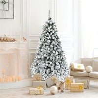 SHUANGYUAN 1,8m PVC Automatischer Outdoor-Weihnachtsbaum mit Schneeflocken-LED-Beleuchtung Dekoration
