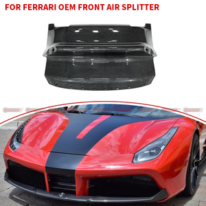 Diffuseur avant en fibre de carbone sèche, style OEM, prix usine, pour Ferrari 488. - Product Image 1