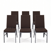 Chaise de conférence robuste à structure en fer empilable avec éponge haute densité pour salle de réunion, chaise de banquet