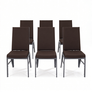 Chaise de conférence robuste à structure en fer empilable avec éponge haute densité pour salle de réunion, chaise de banquet - Product Image 2