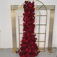 Fabrieksgroothandel bordeauxrode kunstzijde rozen bloemenloper bruiloft feest tafeldecoratie bloemenloper