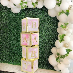 Caja de bloqueo transparente con 26 letras del alfabeto, decoración para fiesta de baby shower, globos, caja de embalaje - Product Image 3