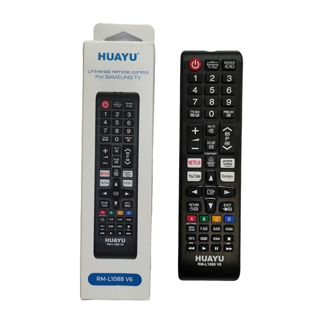 HUAYU RM-L1088 V6 Universal Replacement TV Remote Control for Samsung All LED LCD HD 4K UHD HDR Smart TVs