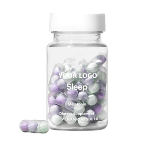 Viên nang ngủ tùy chỉnh OEM/ODM với viên nang bổ sung Melatonin thời gian phát hành thuốc thuần chay miễn phí vitamin-60uint - Product Image 1