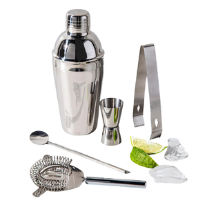 Creation Factory Direct Customizable Premium 500ml <b>Bar</b> Tool Mixing Stainless Steel Cocktail Shaker Kit With Bamboo Stand - Product Image 1