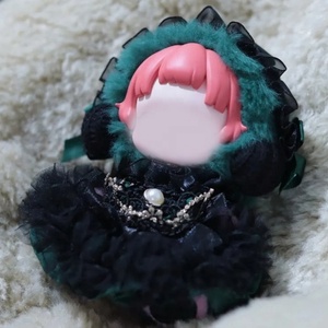 Muñecas Ichiban Kuji de algodón personalizadas de alta calidad para Labubu para Skullpanda en varios tamaños, vestido <span class=keywords><strong>verde</strong></span> Vintage de una sola Correa - Product Image 6