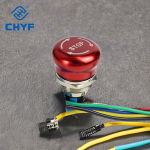 防水1NO 1NC金属ラッチ緊急停止キノコプッシュボタンスイッチサイズ16mm 19mm 22mm - Product Image 5
