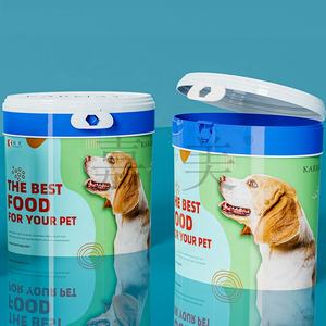 Cubo de plástico ovalado con tapa hermética de gran capacidad de 1,5 litros para PET FOOD Snacks Cubo de embalaje en Etiqueta de molde fácil de llevar - Product Image 5