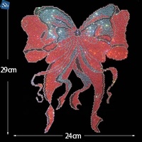 Transferts de strass à dos plat personnalisés de haute qualité avec motifs papillons, motifs thermocollants en cristal brillant pour vêtements et chaussures