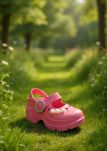 Zoccoli con plateau W+D stile Mary Jane con perle per donne e ragazze, taglie 16-27, scarpe estive in plastica morbida e leggera - Product Image 2