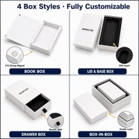 Boîte rigide en carton pour emballage de coque de téléphone avec logo personnalisé, petite boîte de rangement pour cadeaux avec insert en EVA à l'intérieur