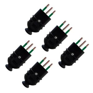 Enchufe eléctrico Gloca 10A 250V negro, enchufe macho con conexión a tierra estándar italiano, juego de 5 - Product Image 1