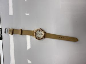 Orologio da donna con cinturino in pelle, cassa rotonda placcata in oro, resistente all'acqua, orologio alla moda, colori misti - Product Image 3
