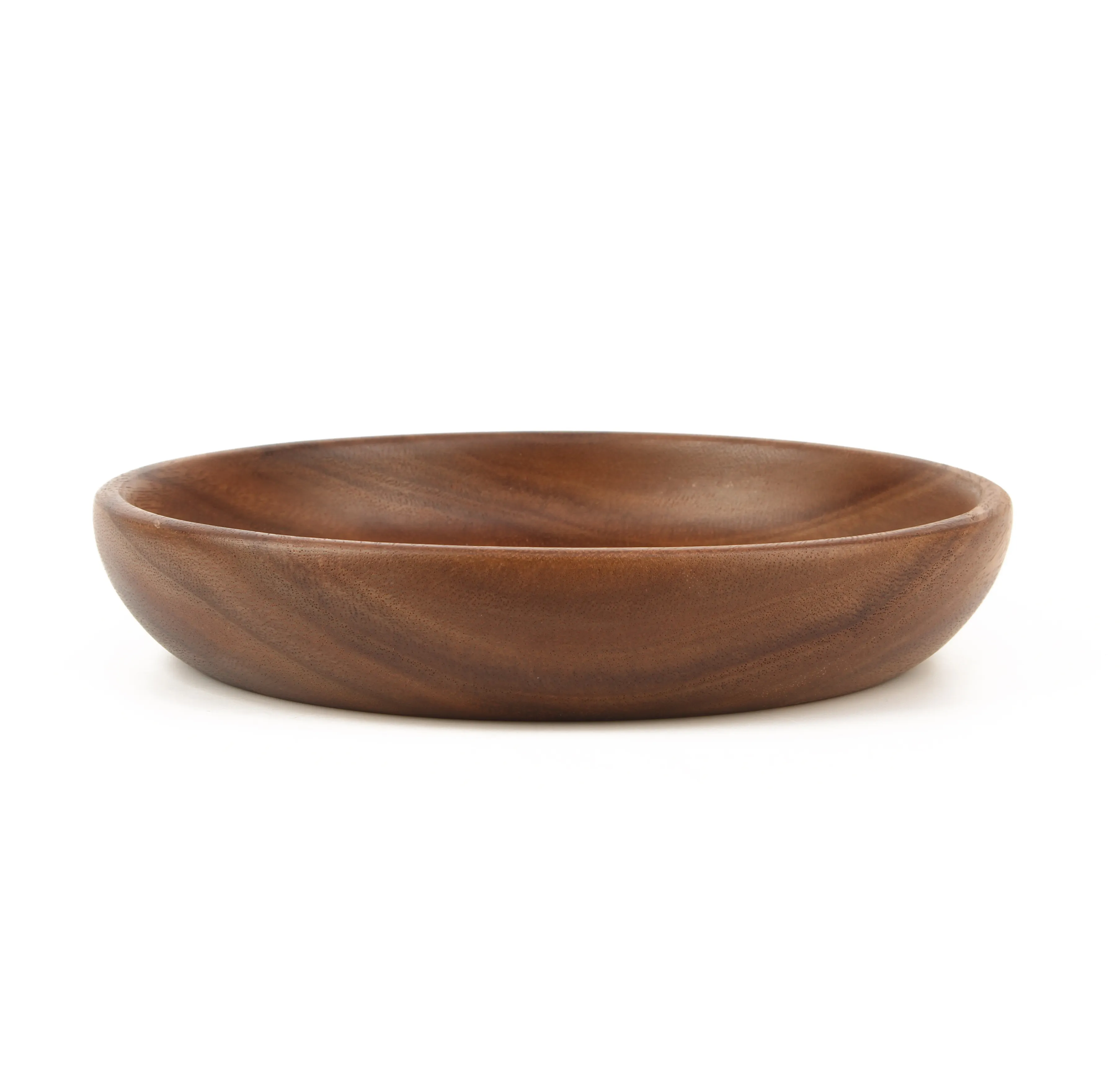Natürliche Akazien-Holz schalen Hand geschnitzte Kalebasse Dip Tray Bowl S/4 Ideal für Vorspeisen, Dips, Sauce, Nüsse, Süßigkeiten, Oliven, Samen