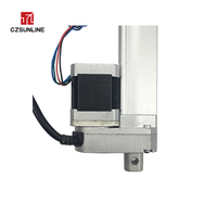 Actionneur linéaire 24V avec moteur pas à pas et télécommande sans fil Force de charge 1000N Vitesse 0.3 mm/s Course 400mm IP54