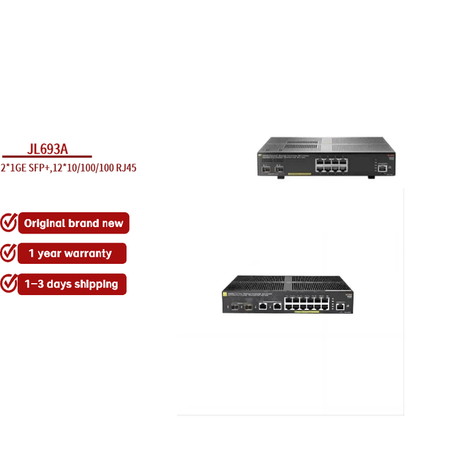 Cheap Aruba 14-Port 68 Gbps Capacity Switch with 12G Internet Storage 2930F PoE+ 2G/2SFP+ (JL693A)
