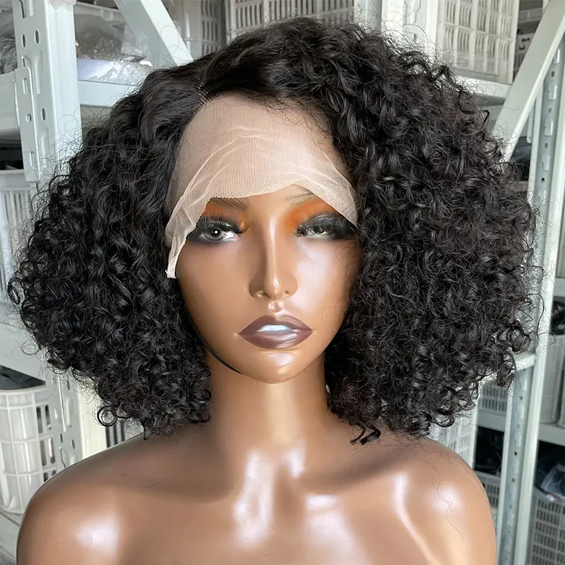 13*4*1 T part lace front short bob wig raw hair vendors natural 100% human hair for black women human hair bob wigs