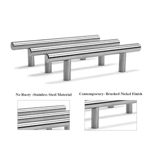 Xudan 50mm-450mm thép không gỉ cửa nhà bếp tủ t Bar xử lý kéo knobs đồ nội thất Tủ Ngăn Kéo - Product Image 3