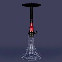 Narguilé Shisha Hukka Shesha en aluminium bon marché de qualité supérieure vente en gros Ensemble Chicha personnalisé avec lumière