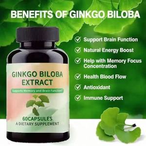 Cápsulas de Suplemento OEM em Lote de 300mg 500 Extratos de Ginseng e <span class=keywords><strong>Ginkgo</strong></span> Biloba para Adultos Não Recomendado para Mulheres Grávidas - Product Image 4