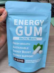 מסטיק אנרגיה בטעם מנטה - מכירה לוהטת! קפאין טבעי להגברת אנרגיה, תומך באנרגיה ובהתמקדות - Product Image 4