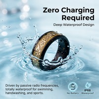 Bague connectée en céramique NFC avec protection de sécurité, suivi ECG intelligent, moniteur d'activité et de santé, résistante à l'eau, durable, taille personnalisable