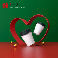 Tasse à café en papier à emporter avec couvercle à paroi unique de 8oz avec logo personnalisé fabriquée par des fabricants personnalisés