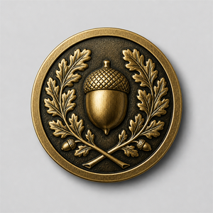 Pegatina Metálica Adhesiva para Teléfono con Relieve de Hoja de Roble y Bollo Dorado Antiguo, <span class=keywords><strong>Venta</strong></span> Directa de Fábrica, Regalo Souvenir Personalizado - Product Image 1