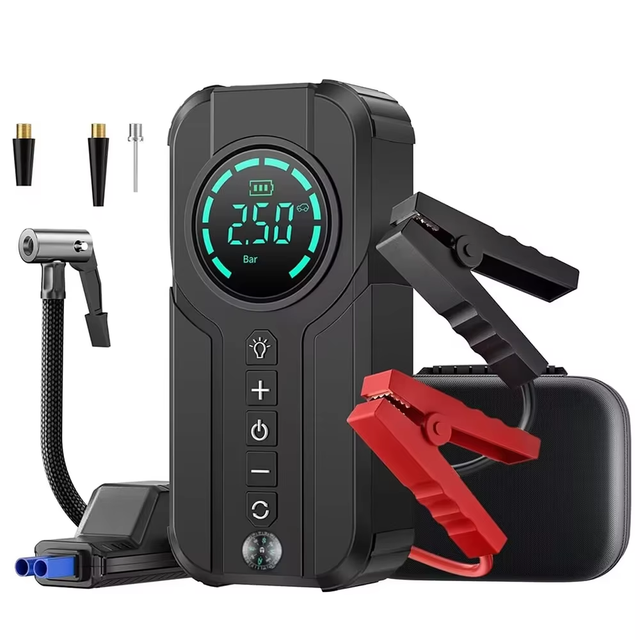 6000mAh Multi-Functional Car Jump Starter & Tire Inflator with 12V Air Pump, 150PSI Digital Display