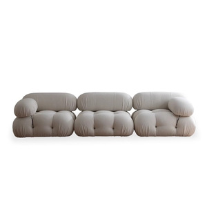 French Retro Cream Teddy Velvet Modular Mid-century Luxury Combination Sofa for Small Living Room Home Decor - Product Image 5
